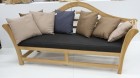 AKS Madras Bank Teak 225x67x109 cm natur, incl. Sitzauflage
