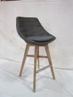 AKS Boa Vista Barstuhl 55x55x106 cm basalt, Kissen grau