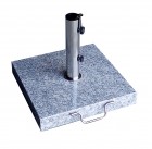 AKS Granitschirmständer 30 kg eckig mit Griff 45x45x35,5 cm grau