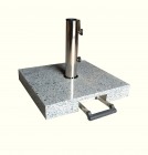 AKS Granitschirmständer 40 kg eckig mit Griff 45x45x38,5 cm grau