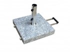 AKS Granitschirmständer 60 kg eckig mit Griff 50x50x39 cm grau
