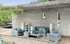 AKS Tatta Geflechtset 1Sofa, 2 Sessel, 4Tische Geflecht fein