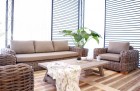 AKS Mumbai Loungeset Geflecht 4-telig Natural CL, incl. Kissen