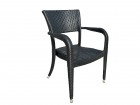 AKS Lucy Sessel 65x57x84,5 cm Geflecht anthrazit TPE034, Kissen 4008#