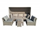 AKS Cube Loungeset 5-teilig Geflecht TPE2218, Kissen 4008#