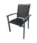 AKS Rom Stapelsessel 62x56x90 cm silbergrau/dunkelgrau