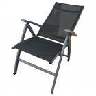 AKS Rom Klappsessel 58,5x69x110 cm silbergrau/dunkelgrau