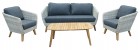 AKS San Francisco Loungegruppe 4-teilig H2426S white shell, PHG C1501