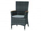 AKS Locarno Loungesessel 66x60x95,5 cm Geflecht graphit, inlc. Kissen