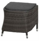AKS Memphis Ottomane 56x54x45,5cm Geflecht taupe grey, incl. Kissen