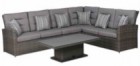 AKS Memphis Lift Set Geflecht taupe grey, incl. Kissen