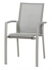 AKS Tennessee Alu Stapelsessel 58x56x87 cm silber