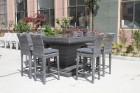 AKS El Paso Barset 9-teilig Geflecht anthrazit, incl. Kissen