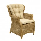 AKS Broadway Dining Chair 77x83x96 cm Geflecht natural XO, Kissen sand