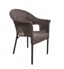 AKS Gomera Geflecht Stapelsessel 64x60x86 cm cappuccino