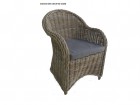 AKS Aruba Geflechtsessel 63x66x85 cm grau, incl. Kissen