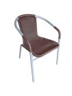 AKS Ravenna Bistrostuhl Geflecht 58x55x74 cm braun