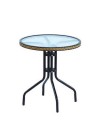 AKS Ravenna Bistrotisch Glas 60x72 cm cappuchino
