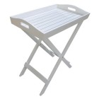 AKS Tablett Butler mit klappbarem Ständer 60x40x72cm Akazie weiß