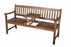 AKS Florida Plus Bank 3er Akazie mit Tisch 150x65x93 cm natur