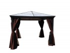 AKS Pavillon 300x300x263 cm charcoal grau, mit Moskitonetz