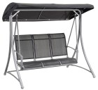 AKS Arizona Hollywoodschaukel 192x127x175 cm silber/grau