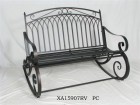 AKS Louisiana Schaukelbank Eisen 119x92x97 cm hellgrau