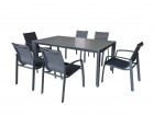 AKS Quebec Diningset 7-teilig anthrazit