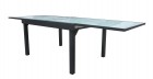 AKS Giga Cantus Ausziehtisch Alu 135-270*105 cm charcoal, Glas weiß