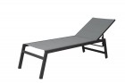 AKS Verona Sonnenliege Aluminium 65x190x100,5 cm dunkelgrau