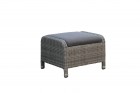 AKS Cleveland Hocker 67,5x55,5x45 cm Geflecht grau, incl. Kissen