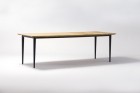 AKS Laval Tisch 240x90x75 cm schwarz mit Teak