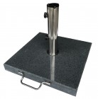 AKS Granitschirmständer 30 kg eckig mit Griff 45x45x35,5 cm dunkelgrau