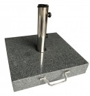 AKS Granitschirmständer 60 kg eckig mit Griff 50x50x39 cm dunkelgrau