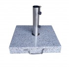 AKS Granitschirmständer 40 kg eckig mit Griff 45x45x38,5 cm grau