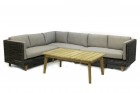 AKS Darwin Loungeset 5-teilig Geflecht light charcoal