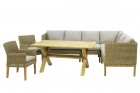 AKS Darwin Loungeset 5-teilig Geflecht nature pine