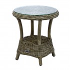 AKS Broadway Beistelltisch 50x55 cm Geflecht natur pine