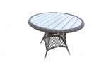 AKS Graz Diningtisch 105x74 cm Geflecht grey shell