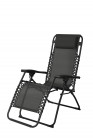 AKS Bari Relaxliege 179x65x110/47 cm schwarz