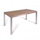 AKS Oxley Tisch 180x96 cm Edelstahl/Teak