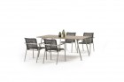 AKS Lucca Diningset 5-teilig HPL Platte, natur