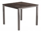 AKS Ballina Tisch Edelstahl HPL Platte 90x90x75 cm grau, moon rock