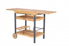 Have&Stol Baar Servierwagen Holz 70/140x50x82 cm Akazie/natur-schwarz