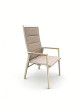 AKS Mira Diningmovesessel creme/beige gepolstert Teakarm