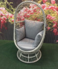 AKS Portofino Relaxsessel Polyrattan Kunstoffgeflecht Aluminium grau
