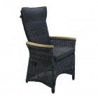 AKS Ohio Diningsessel Move Positionsstuhl Alu Polyrattan light charcoal Teak Armlehnen 69x76x114 cm