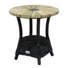 AKS Ohio Beistelltisch Aluminium Polyrattan Kunstoffgeflecht light charcoal 50 cm