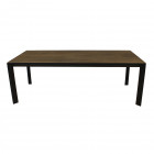AKS Shelton Diningtisch Aluminium Keramik Tischplatte dunkelgrau 220x100x75