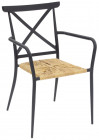 AKS Skagen Diningsessel Aluminium Polyrattan Kunstoffgeflecht schwarz